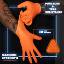 8 Mil Disposable Nitrile Rubber Gloves 100 Count Orange Medium - Brand New