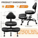 ATHOPE CROSS LEGGED OFFICE CHAIR CRISS MEDITION KNEELING YOGA SEAT - BLACK - Like New
