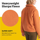 MARMOT WOMEN'S AROS BUTTON-UP JACKET SHERPA FLEECE RETRO STYLE SIZE M COPPER - Brand New