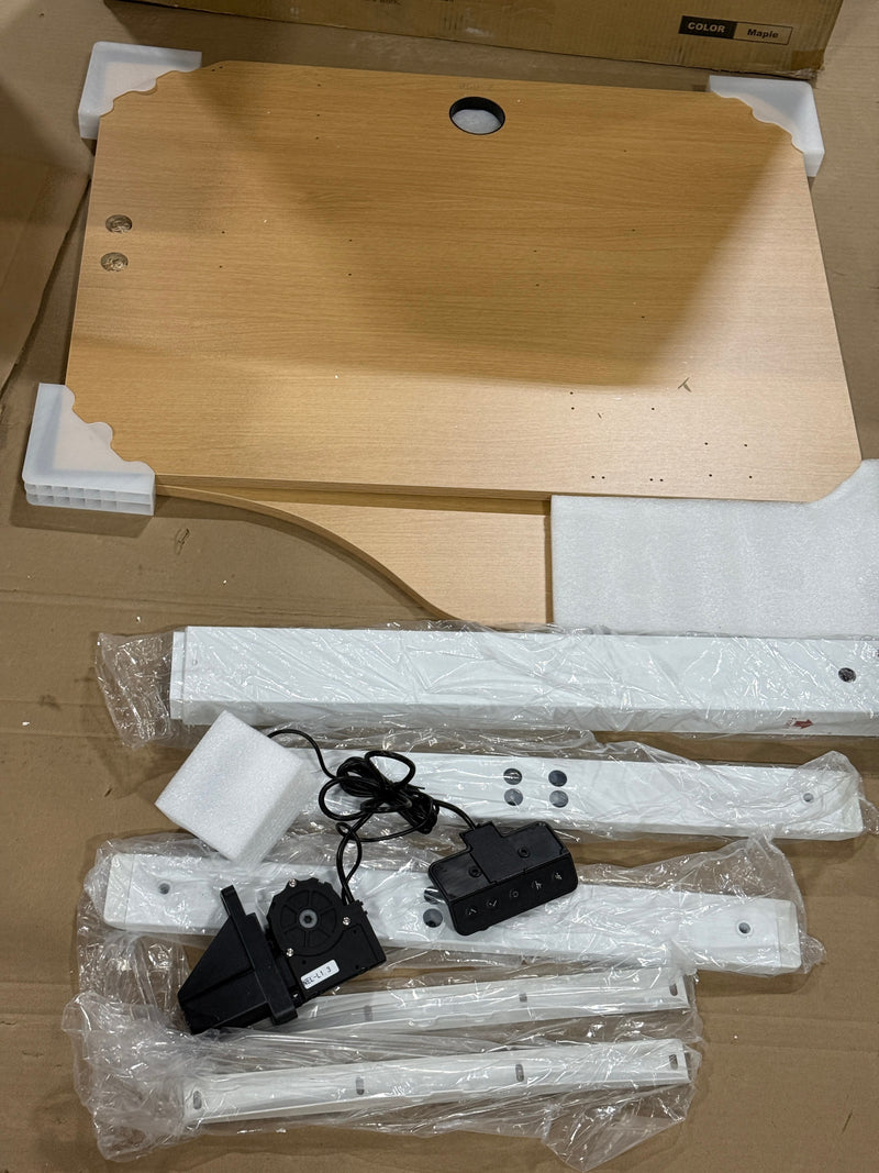 SANODESK EP1 + 160 X 80 CM HEIGHT ADJUSTABLE ELECTRIC STANDING DESK - MAPLE - Like New