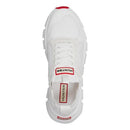 HUNTER WOMENS IRENA SHOES - SIZE: WOMEN 7 (AU/UK W5) (EU W38) - WHITE/RED - Brand New