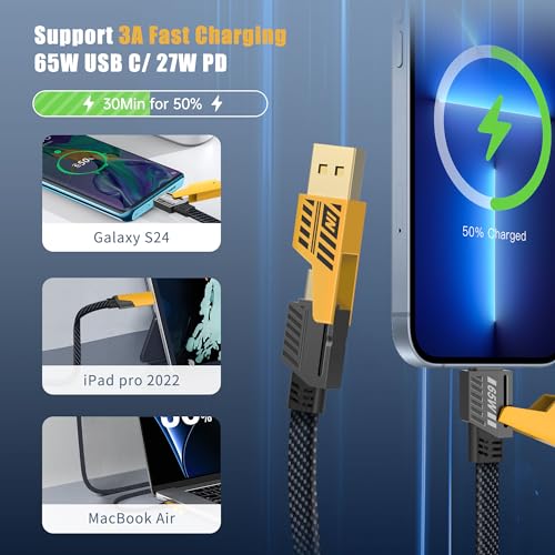 YISH Multi Charging Cable 4-in-1, 6Ft Fast Charging Cable Universal Charging - Brand New