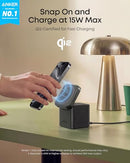 ANKER 3-IN-1 CUBE MAGSAFE COMPATIBLE QI2 15W FOLDABLE CHARGING STATION - BLACK - Like New