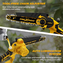 TREXEEN MINI CHAINSAW 6-INCH ELECTRIC CHAINSAW UPGRADED 900W BRUSHLESS - YELLOW - Like New
