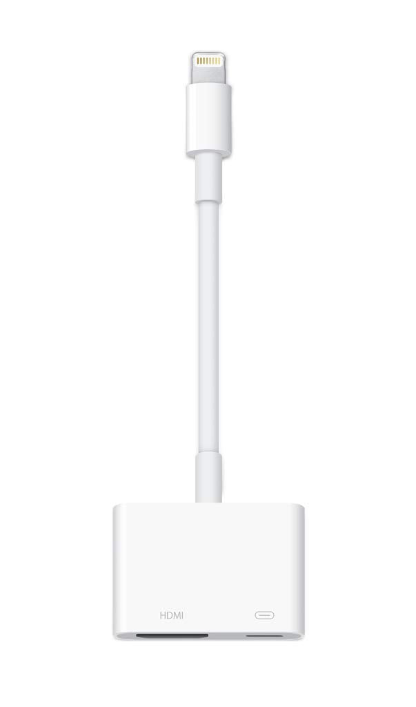 APPLE LIGHTNING TO HDMI ADAPTER MD826AM/A - WHITE - Like New