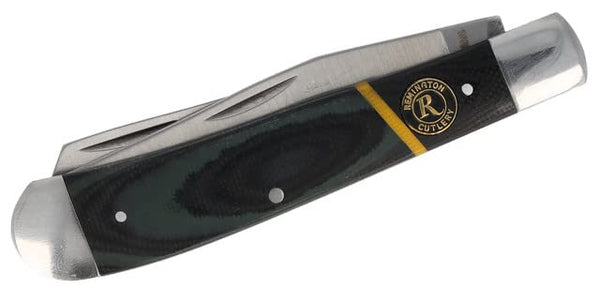 RIVEER KAKI REMINGTON HUNTER TRAPPER FOLDER KNIFE 15636STAINLESS/BLACK-GREEN - Like New