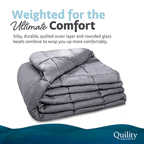 Quility Weighted Blanket for Adults - 20 LB Queen Size Heavy Blanket - Brand New