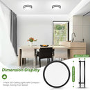 TOBUSA 10" LED Flush Mount Ceiling Light Kitchen Lighting Fixture - Black - Like New