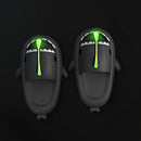 Hello Slippers Glow in The Dark Shark Slides Sandals, Super Soft Eco-Friendly - Like New