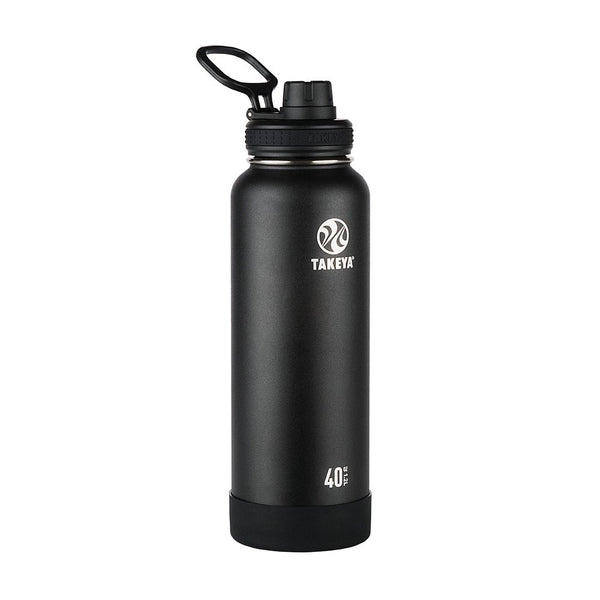 TAKEYA BOTTLE WITH DOUBLE STAINLESS STEEL INSULATION - 40 OZ, ONYX - Brand New