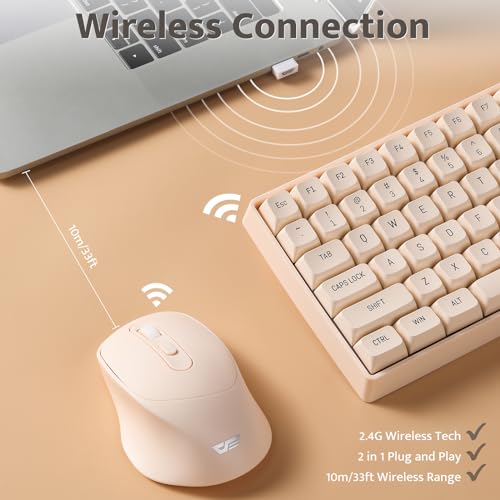 darkFlash Wireless Mechanical Keyboard and Mouse for Office, 106 Keys Full-Size - Like New