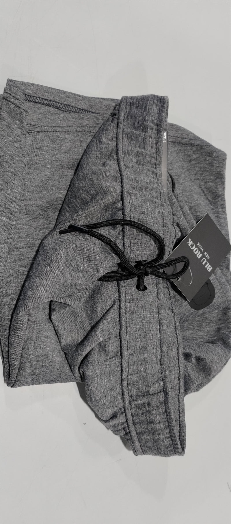 BLU ROCK LOOSE FIT TECH FLEECE SHORTS HEAT SEAL ZIPPER POCKET SIZE: L - CHARCOAL - Brand New