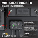 NOCO Genius GEN5X2 2-Bank 10A 5A/Bank Smart Marine Battery Charger - BLACK - Like New