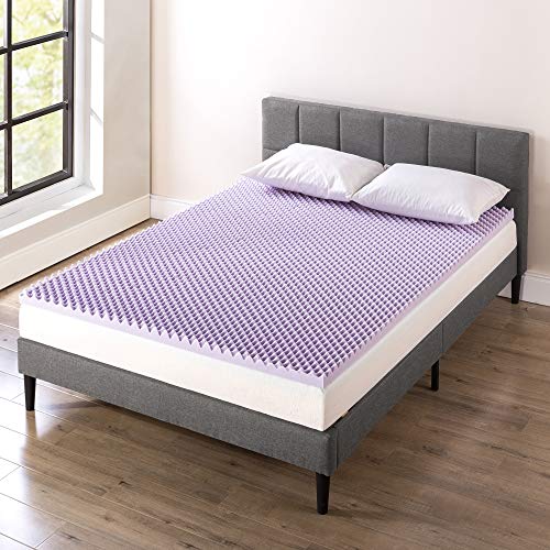 Best Price Mattress 2 inch Egg Crate Memory Foam Mattress Topper, Lavender - Brand New