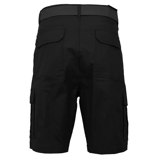 GALAXY BY HARVIC MEN'S RIPSTOP CARGO SHORTS WITH BELT - SIZE: MEN 34 - BLACK - Brand New