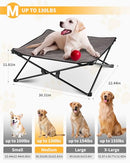 KINGCAMP ELEVATED DOG BED, MEDIUM DOGS, RAISED GROUND MESH, WASHABLE, BLACK - Like New
