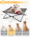 KINGCAMP ELEVATED DOG BED, MEDIUM DOGS, RAISED GROUND MESH, WASHABLE, BLACK - Like New