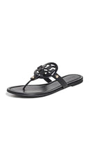 TORY BURCH WOMEN'S MILLER EMBELLISHED SANDALS SIZE: WOMEN 7.5 BLACK - Like New