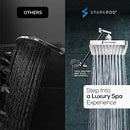 SPARKPOD SQUARE RAIN SHOWER HEAD - 6" SQUARE - CHROME - Like New