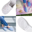 ISOTONER MACHINE WASHABLE EMBROIDERED CLOG SIZE: WOMEN 7.5 HEATHER GRAY FLOWER - Like New