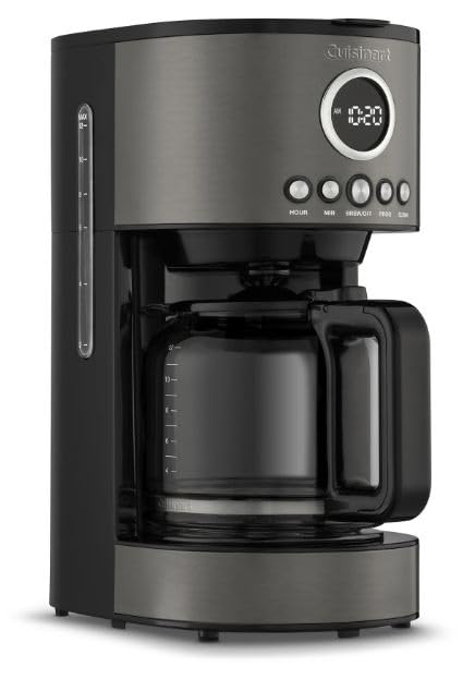CUISINART DCC-1220BKSFR 12 CUP COFFEEMAKER, STAINLESS STEEL BLACK - BLACK - Like New
