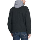 LEVI'S MEN'S WASHED COTTON HOODED MILITARY JACKET MEN 2XL BLACK - Brand New