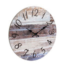 STONEBRIAR VINTAGE FARMHOUSE 14 INCH ROUND HANGING CLOCK SB-6220A - BROWN - Brand New