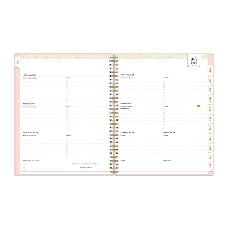 BLUE SKY 2025-2026 DAY DESIGNER ACADEMIC PLANNING CALENDAR - SWISS DOT BLUSH - Like New