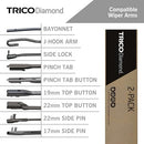 TRICO Gold 22" + 21" Premium Automotive Replacement Windshield Wiper Blades - Brand New