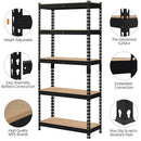 Topeakmart 5 Tier Metal Storage Shelving Unit - Black - Brand New