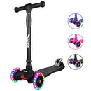 Scooters for Kids 3-12 Years Old, 4 Adjustable Height, 3 Light Up Wheels - Black - Like New