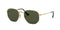 Ray-Ban RB3548N Hexagonal Flat Lens G-15 Green RB3548N-001/80 ARISTA GOLD - Like New