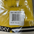 GALAXY BY HARVIC MEN'S LONG SLEEVE PIQUE POLO SHIRT - SIZE: MEN M - YELLOW - Brand New