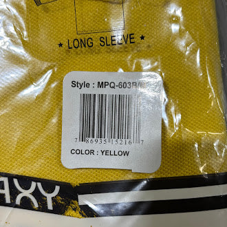 GALAXY BY HARVIC MEN'S LONG SLEEVE PIQUE POLO SHIRT - SIZE: MEN M - YELLOW - Brand New