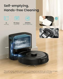 PSUK CLEANOVA W11 ROBOT VACUUM, MOP, SELF-EMPTYING, 3000PA SUCTION - BLACK - Like New