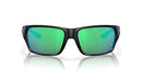 COSTA DEL MAR TAILFIN POLARIZED RECTANGULAR SUNGLASSES - MATTE BLACK/GREEN 580G - Like New