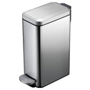 Porgeel KITCHEN GARBAGE CAN 2.6 GALLON STEP TRASH CAN SLIM TRASH CAN - SILVER - Like New