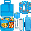 MAISON HUIS Bento Lunchbox Set, 8oz Thermo, 5 Compartment, - Scratch & Dent