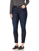 AMAZON ESSENTIALS WOMEN'S MID RISE CURVY SKINNY JEAN - SIZE 12 SHORT - DARK WASH - Like New