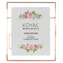 Koyal Wholesale Pressed Glass Floating Photo Frames 4-Pack Rose Gold 10 x 12 - Brand New