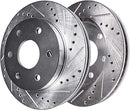 Detroit Axle Rear Drilled Rotors Brake Pads Left Brake Caliper B09XGR429H - Brand New
