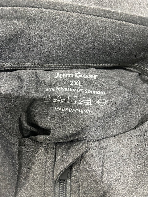 JUMGEAR-LIFE GRAY 2XL QUARTER ZIP PULLOVER LONG SLEEVE SWEATSHIRT MEN 2XL - GRAY - Like New