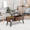 Lifetime Home Lift Top Coffee Table Hidden Compartment B0CFJYGPJQ (Rustic Brown) - Like New