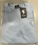 BLACK HORSE CLUB MENS CREW SHIRT - SIZE: MEN XL - LIGHT BLUE - Like New