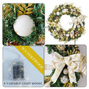 WANNA-CUL Pre-Lit 24 Inch Lighted Christmas Wreath, Ball Ornaments, B096DPFKPS - Brand New