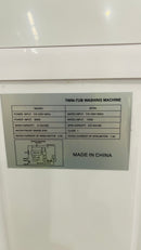 ERIVESS PORTABLE TWIN TUB WASHING MACHINE 13LB CAPACITY DRAIN PUMP - BLACK WHITE - Like New