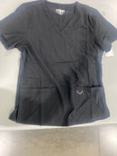 EMPIRE TREND SCRUB TOP, 98% POLYESTER, 4% SPANDEX - SIZE: M - BLACK - Brand New