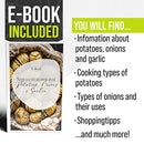 LOFTASTIC Potato Onion Storage Bin (3 Pack), Rectangular, Elegant - White - Brand New