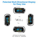 MIBEST OLED FINGER PULSE OXIMETER O2 METER DUAL COLOR WHITE/SILVER Like New