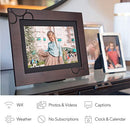 Disney Classic Mickey Mouse Photoshare 10” WiFi Digital Photo Frame - Espresso - Like New